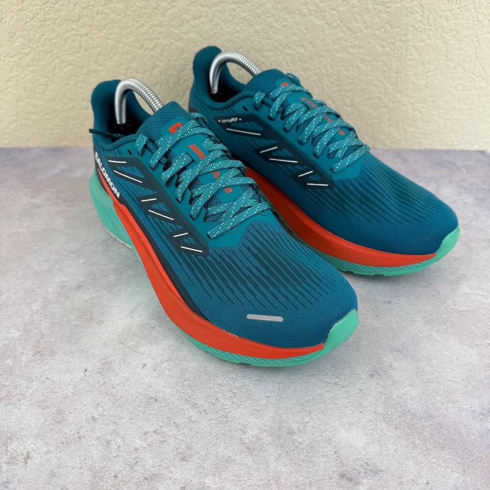 Salomon Men's Aero Blaze 2 Running Shoes Blue Orange Size 8.5